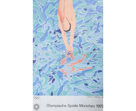 λ David Hockney (British b. 1937)Olympische Spiele München 1972Lithographic poster printed in colours99 x 62.5cm (38¾ x 24½ i