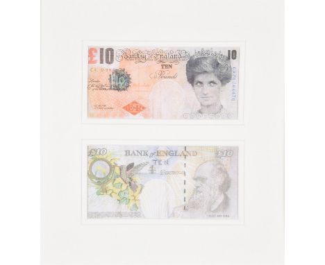 λ Banksy (British, b.1974)Two Di-Faced tennersOff-set lithograph printed in colour, 2004Each: 7 x 14cm (2¾ x 5½ in.)Framed as