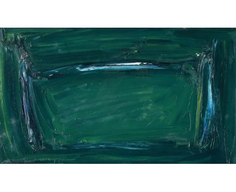 λ Sean McSweeney (Irish 1935-2018)Wet LandOil on board Signed, titled, dated 93 and variously inscribed (verso)26.5 x 49.5cm 