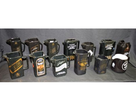 Advertising/Breweriana - mid 20th century and later bar jugs including Black &amp; White Scotch Whisky, Seagram's 100 Pipers 