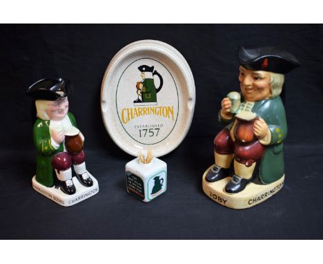 Advertising/Breweriana - a Wade Charrington Beers ceramic Toby jug, 19cm high; a Charrington's Toby bar figure; others, tooth