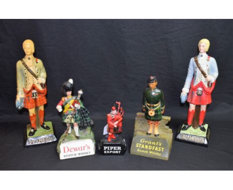 Advertising/Breweriana - a Grant's Standfast Scotch Whisky rubberoid figure, of a Highlander; others, Piper Export, Dewar's S