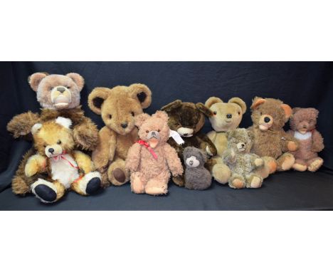 Stuffed Toy Bears - a retro 1980's Dakin bear; others possibly Pedigree, Chiltern/Chad Valley, etc; a splayed X armed bear;  