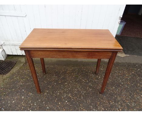 Mahogany fold out games/card table H73cm Top 44cm x 92cm approx&nbsp;