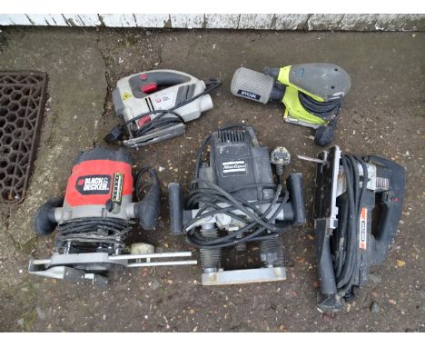 5 Power tools to include Ryobi sander and Black &amp; Decker router&nbsp;