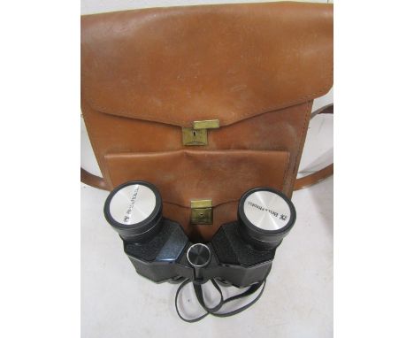 Belle &amp; Howell binoculars in vintage leather bag