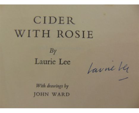 [MODERN FIRST EDITIONS]  Lee, Laurie. Cider with Rosie, first edition, The Hogarth Press, London, 1959, boards, dustjacket (p