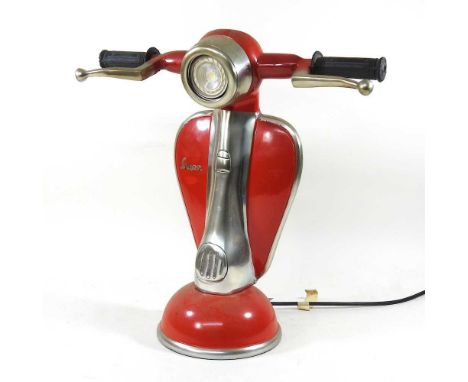 A novelty Vespa table lamp, 40cm high