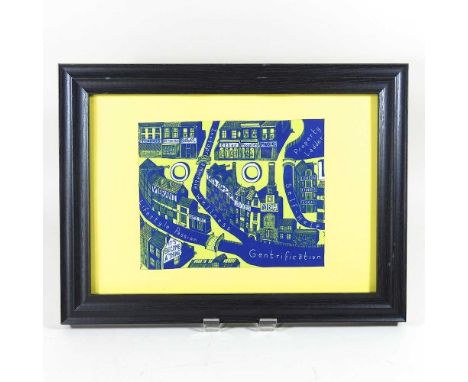 Sir Grayson Perry, CBE, RA, b1960, Gentrification Cloth, 14 x 19cm
