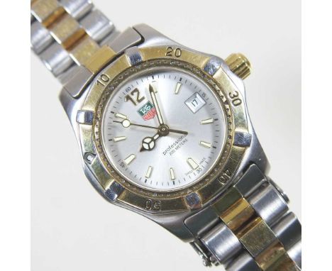 A Tag Heuer Professional ladies wristwatch, with a signed 20mm dial and bi-colour bracelet strap, no OH8249Overall condition 