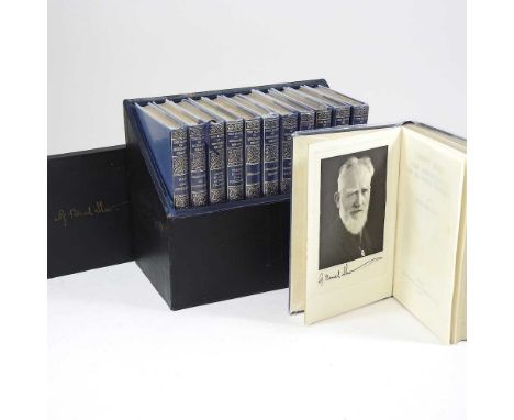 The Plays of Bernard Shaw, a set of twelve books, Constable and Company, Ltd, 1926, one signed on the title page, in original