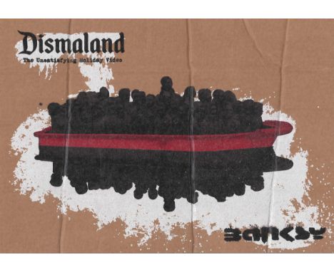 BANKSY DISMALAND (d’Après)MigrantsBombe aérosol et pochoir sur carton, signé et numéroté à 50 exemplaires.Art gratuit de la p