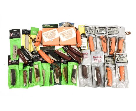 A Quantity of Tradesman's and Other Folding Knives, including eleven by Ibberson, Sheffield, eight by Roebuck, Sheffield, thr