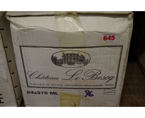 A case of twenty-four 37.5cl bottles of Chateau Le Boscq Vielles Vignes,&nbsp;1996, in oc. (24)PLEASE NOTE: ADDITIONAL VAT ON