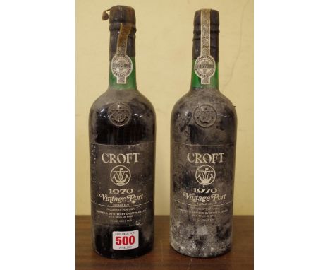 Two 75cl bottles of Croft 1970 vintage port.&nbsp;(2) 