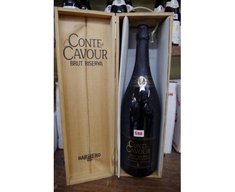 A 3 litre jeroboam bottle of Conte&nbsp;di Cavour sparkling wine, in owc. 