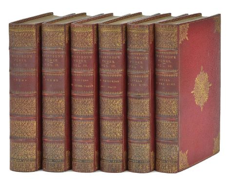 Tennyson (Alfred, Lord). Works, 6 volumes, Strahan & Co., 1872-3, half-title to each volume, engraved portrait frontispiece t