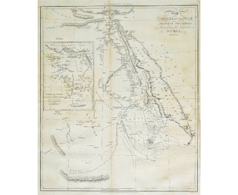 Burckhardt (John Lewis). Travels in Nubia, 1st edition, John Murray, 1819, half-title, etched portrait frontispiece, 3 engrav