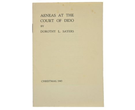 Sayers (Dorothy L.). Aeneas at the Court of Dido, Christmas 1945, 6 pages, a little light spotting, stapled as issued, 8vo Sc