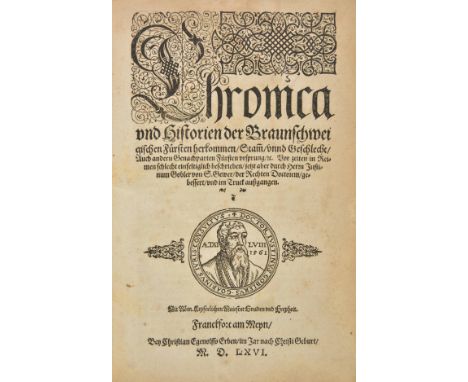 G”bler (Justin). Chronica und Historien der Braunschweigischen Frsten, 1st edition, Frankfurt: heirs of Christian Egenolff, 1