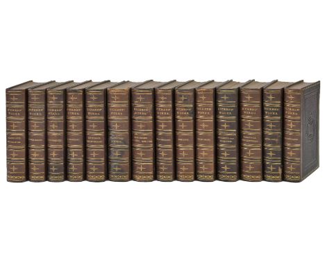 Dickens (Charles). Works, Chapman and Hall, Limited, [circa 1880], 21 works in 14 volumes, half-title with Dickens's facsimil