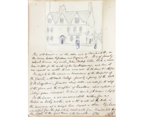Bristol. A manuscript album with original sketches of Bristol and Wales, by Augustin Prichard, 4 Chesterfield Place, Clifton,