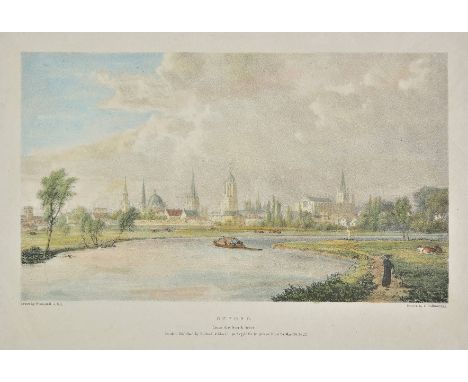 *Oxford. Five topographical views of Oxford, 18th & 19th century, including Westall (W.), Oxford from the south west, publish