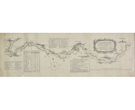 River maps. Smeaton (John), A plan of the River Calder from Wakefield to Brooksmouth and from thence to Salter Hebble Bridge 