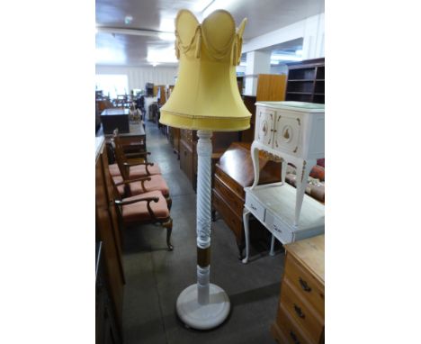 A French style painted standard lamp 