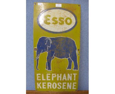 An Esso Elephant Kerosene metal advertising sign 
