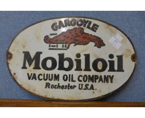 A Mobil Gargoyle metal advertising sign 