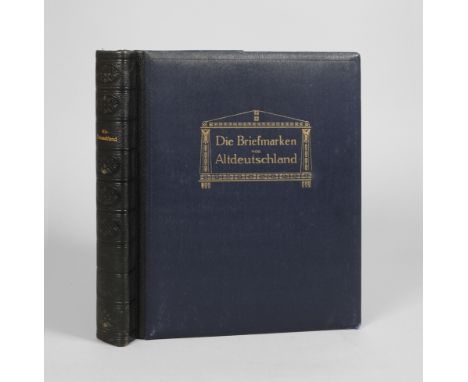 Briefmarkensammlung Altdeutschland und Koloniengut bestücktes Borek-Album ab ca. 1850, darunter Baden, Bayern, Hamburg, Lübec