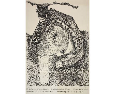 Clara Mosch, Plakat Carlfriedrich Clausoriginalgraphisches Plakat zu einer Ausstellung mit Werken von Carlfriedrich Claus und