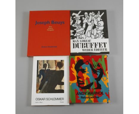 Vier Bände Künstlerliteratur1) Joseph Beuys, Eine innere Mongolei, Katalog 2/3, Dschingis Khan - Schamanen - Aktricen, Ölfarb