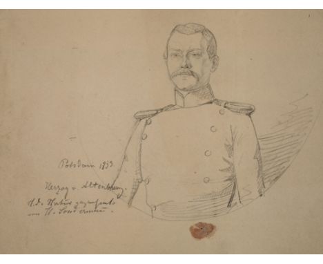 Hermann Sondermann, Bildnis Herzog von AltenburgBrustportrait von Herzog Ernst I. von Altenburg (1826 Hildburghausen bis 1908