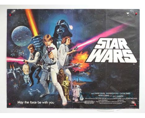 STAR WARS : A NEW HOPE (EPISODE IV) (1977) - A UK quad film poster - Style C 'Non-Awards' version - Tom Chantrell artwork - T