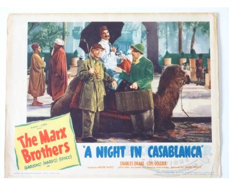 THE MARX BROTHERS - 'A Night in Casablanca' (1946) US lobby card - 36cm x 28cm - Flat/Unfolded (1 in lot)