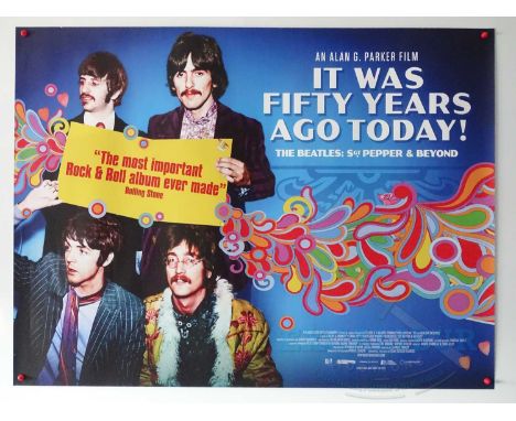 IT WAS FIFTY YEARS AGO TODAY! THE BEATLES : SGT. PEPPER &amp; BEYOND (2017) - A UK quad film poster for THE  BEATLES document