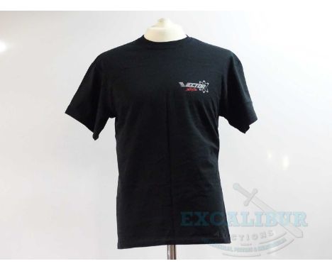 A pair of crew clothing items comprising X-MEN : FIRST CLASS (2011) black short sleeved 'Xavier's School for Gifted Youngster