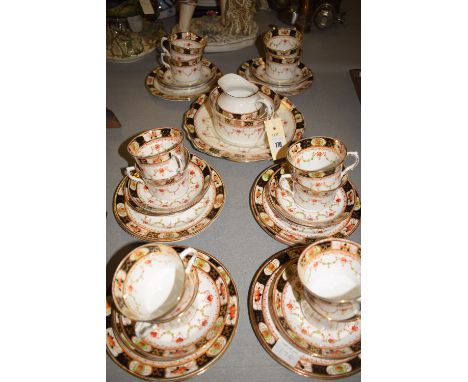 An early 20th Century 'Melba' bone china part afternoon tea set, approximately twelve place settings.