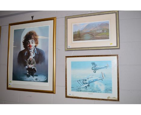 A limited edition signed print, after S. Ritchie - "Morning Mists" Grange Bridge, signed, inscribed and numbered 57/250; toge