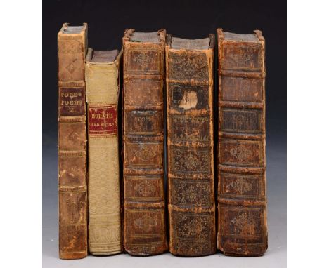 Madame D'ACIER, Les Comedies de Terence, R&G Wetstein, Amsterdam 1724. 3 vol set. full calf, wear to edges & spine. Together 
