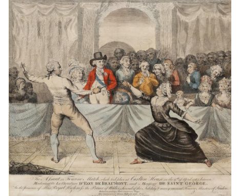 VICTOR MARIE PICOT (1744-1805) AFTER CHARLES JEAN ROBINEAU 'The Assaut, or Fencing Match which took place at Carlton House, o