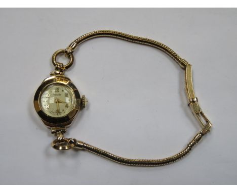 9ct GOLD LADIES ROTARY WRISTWATCH