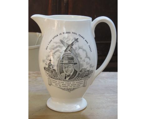 COPELAND SPODE CERAMIC WATER JUG - WE STAND FOR DEMOCRACY 