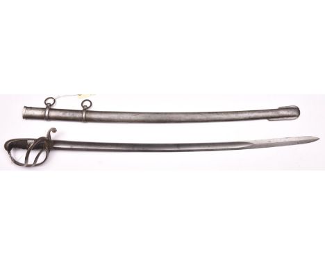 An 1821 pattern Light Cavalry trooper’s sword,  blade 35” with maker’s mark “VW” and inspector’s mark crowned “L” over “8”, r