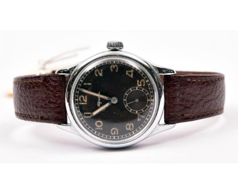 D marked Alpina wristwatch. Serial D97215. Plated case, refinished, 32mm without crown. Screw caseback, signed Alpina, stahlb