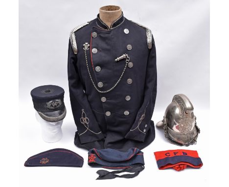 Calcutta Fire Brigade: items of uniform etc relating to Robert Clare, Chief Engineer of the Calcutta Fire Brigade, who retire