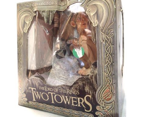 The Lord of The Rings, Two Towers Gollum figure, boxed. P&amp;P Group 1 (£14+VAT for the first lot and £1+VAT for subsequent 