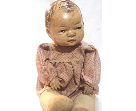 Vintage American doll with composite head. P&amp;P Group 2 (£18+VAT for the first lot and £3+VAT for subsequent lots) 